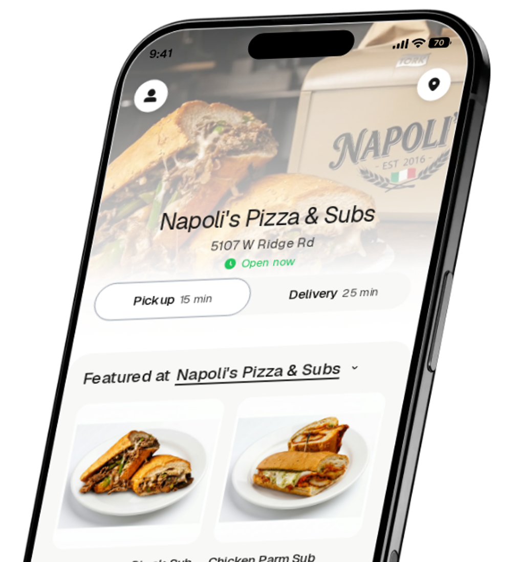 Napoli's Pizza & Subs app preview