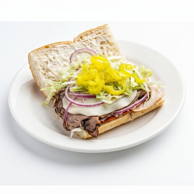 Hot Roast Beef Sub.